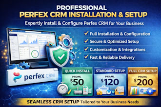 professionally install, set up perfex CRM for your business