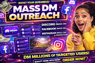 discord mass dm, facebook mass dm, instagram mass dm, telegram mass dm, mass dm