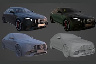 design 3d car modeling truck model 3d modeling vehicle model for game, animation