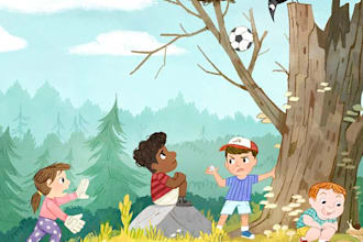 create children book illustration, children book illustration
