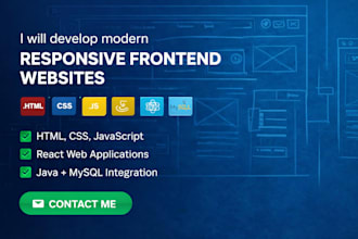 be your front end developer and designer