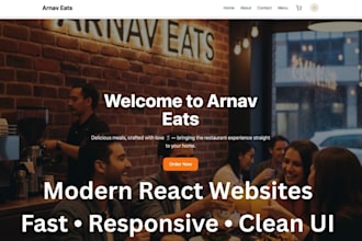 build a responsive react js single page website