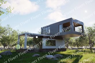 realistic exterior 3d modeling and rendering