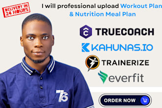 transfer workout plan to truecoach everfit upload nutrition meal plan to kahunas