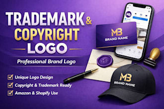 design a professional logo with copyright and trademark for your brand