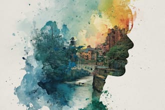 illustrate anything in watercolor style