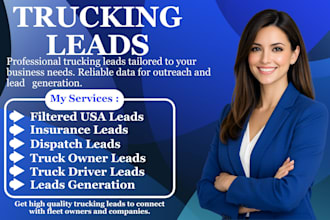 generate 3000 trucking leads, logistics leads from fmcsa carrier database