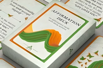 design card game board game affirmation cards cards box mockup rule book design