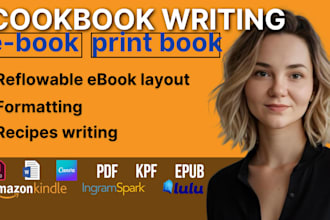 write cookbook recipe book, cookbook formatting, cookbook writer, ebook writer