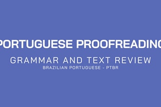 proofread and revise your brazilian portuguese text