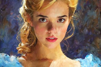 do cute disney cartoon portrait