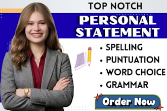 proofread and improve personal statement, sop, resume, MBA, college application