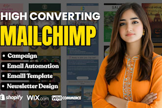 set up custom mailchimp template, mailchimp automation and mailchimp newsletter