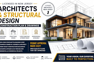 licensed new jersey architects sets drawings structural design construction plan