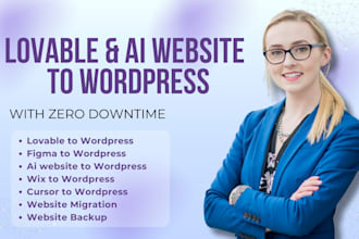 convert lovable to wordpress figma to wordpress wix to wordpress website design