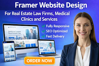 framer website design for real estate law firms medical clinics and services