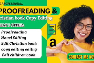 copy edit christian book novel book editing  proofread non fiction books, novels