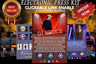 epk design, musician epk, artist epk, dj epk, one sheet