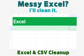 clean and fix your messy excel or CSV file