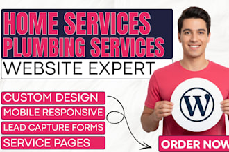 design home services website water damage restoration ac repair plumber website