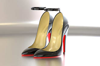 3d shoe design 3d heel, 3d modeling and renders
