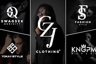 do creative luxury fashion apparel clothing brand initial letter logo design