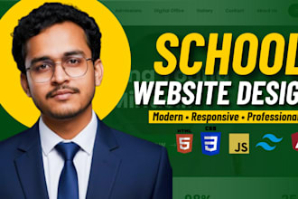design a modern responsive school website
