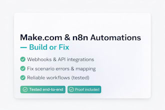 build or fix make automations and webhooks