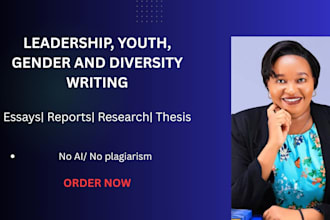 do leadership diversity, youth employment, assigned, gender equality, ethics