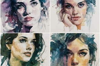 paint abstract and surreal watercolor acrylic art