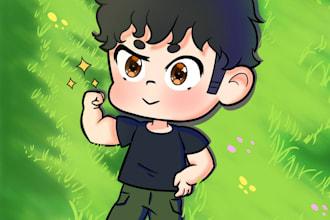 draw a cute custom chibi illustration