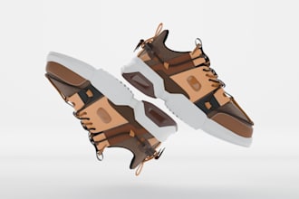 create realistic 3d shoe printing design, sneakers and footwear models