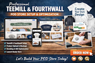 design professional teemil and fourthwall pod store setup design optimization