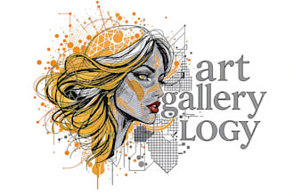 design a modern, elegant logo for your art gallery or exhibition