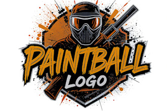 design a professional paintball logo for your team or brand