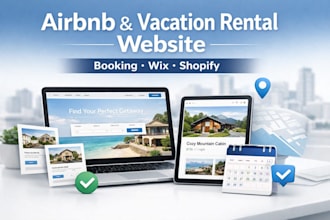 build an airbnb vacation rental or hostel booking website on wix shopify