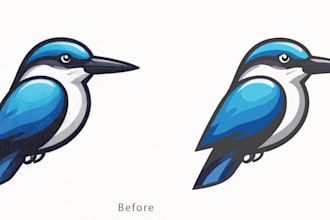 vectorize your logo or image into a clean, professional vector