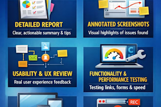 detailed UX and test your website for usability and design