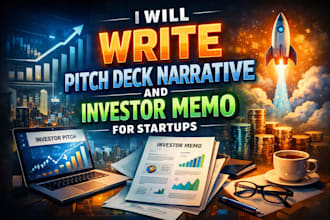 write pitch deck narrative and investor memo for startups