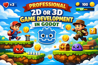make a full 3d game in godot game engine