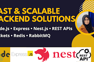 be backend api developer using expressjs, nestjs, nodejs