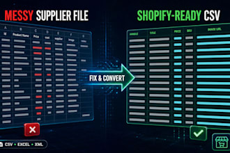 fix shopify product CSV import and upload errors