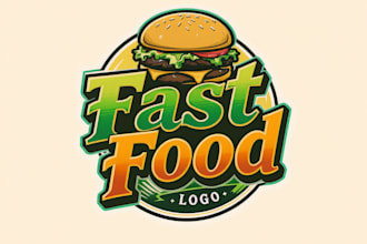 professional fast food ,restaurant, burger, logo design