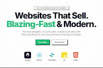 develop a custom, high performance site with astro and react