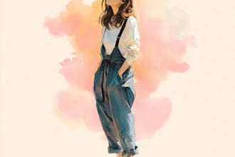 draw watercolor portrait illustration