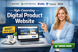build high converting gumroad lemon squeezy podia payhip wix website design