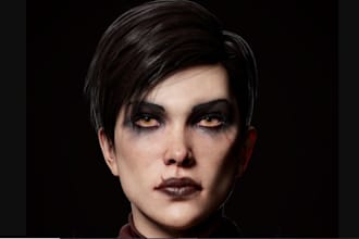 model aaa 3d game character in ue5, morphs,mocap,facial rig,3d weapon,zbrush mod