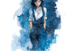 draw watercolor portrait illustration