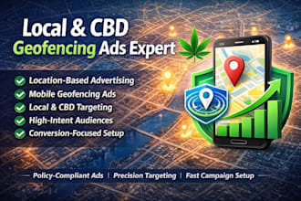 set up high converting geofencing ads to target local  cbd customers