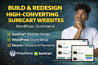 build surecart website design  redesign wordpress ecommerce surecart website